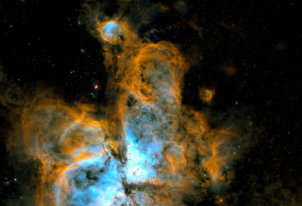 Carina Nebula NGC 3372, "Moomin wearing a wig". Collections: Carina Nebula Artistic