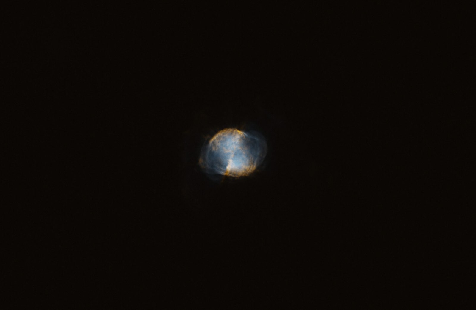 The Core File of the Dumbell Nebula - Extracted details inside M27's central hourglass after a conservative, highly targeted GHS stretch.