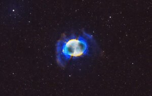 Final image of the Dumbell Nebula - M27 perfectly balanced, blending the rich, un-clipped details of the inner core with the dramatic, sprawling outer filaments.