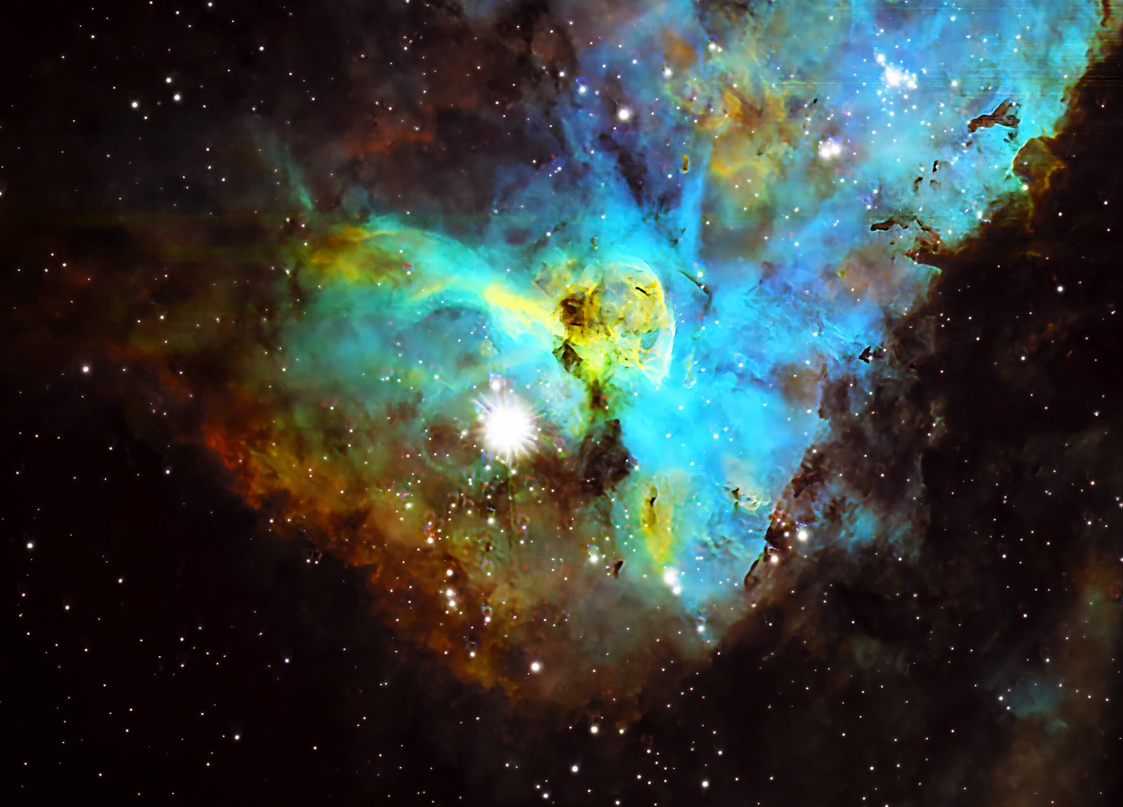 A stellar tantrum up close. The tiny Homunculus Nebula surrounding Eta Carinae, captured at a native 2350mm focal length with the Celestron EdgeHD 9.25.
