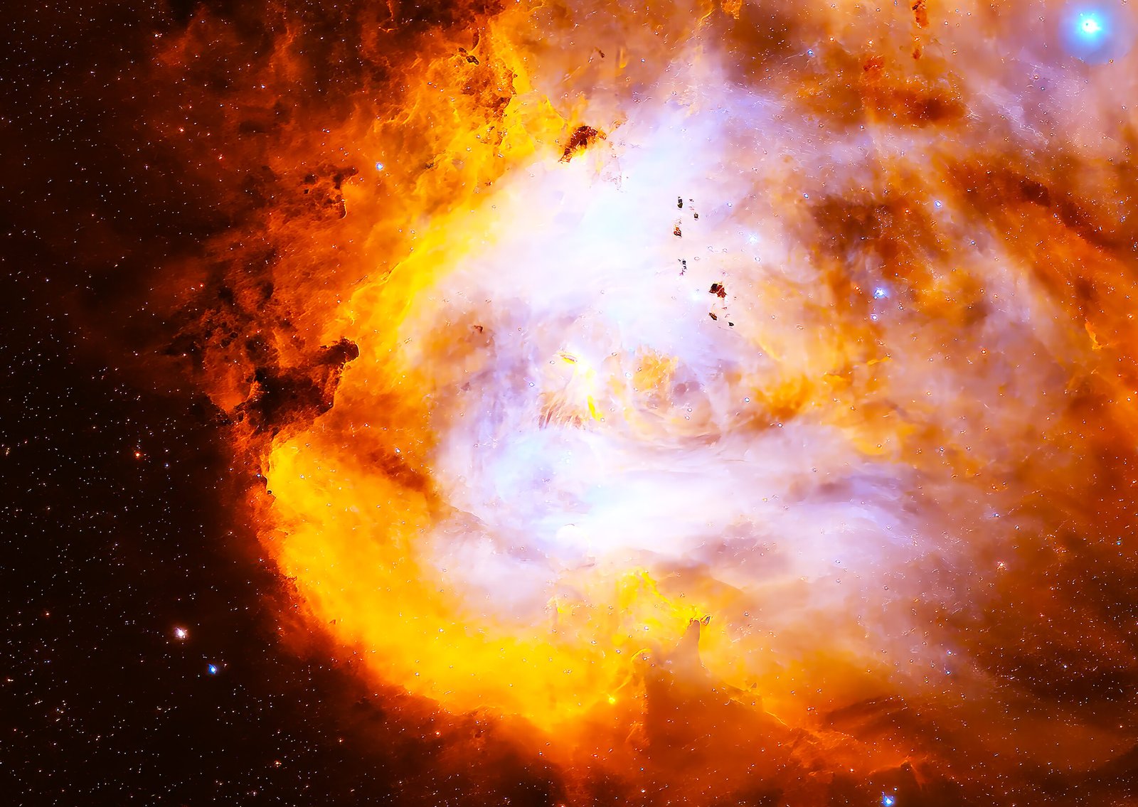 The Running Chicken Nebula: IC 2944 is an active star-forming region located 6,500 light-years away in the constellation Centaurus. It is scientifically distinct for its inclusion of Thackeray’s Globules - small, opaque, and highly condensed cocoons of interstellar dust. In this close-up image, one can almost imagine an astronaut climbing up on the left.